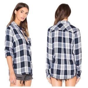 Rails Plaid Hunter Button Down Long Sleeve Top